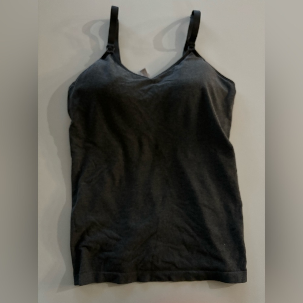 Auden Nursing Lightly Lined Cami / Tank Grey Size Large